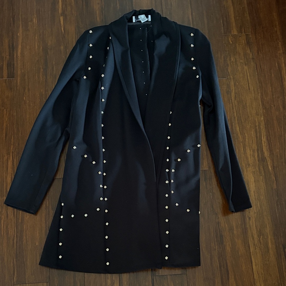 Joseph Ribkoff Black Blazer with Pearl Accents